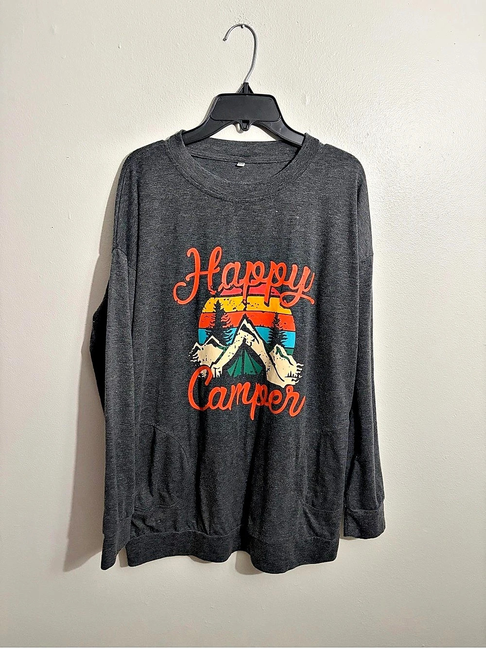 Happy Camper Graphic Long Sleeve Size Medium